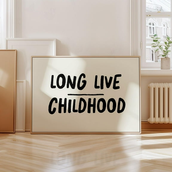 Long Live Childhood, Horizontal Print, Landscape, Kids Room, Nursery Art Wall Art, Modern Wall Decor For Living Room, 8x12 UNFRAMED
