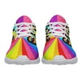thumbnail image 3 of Unisex Fashion Rainbow Shoes, LGBT Sneakers for Men Women, Lightweight Breathable Running Walking Shoes White Size 8, 3 of 7