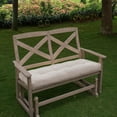 thumbnail image 2 of Magpie Fabrics Indoor Outdoor Bench Cushion 42"x18", Non-Slip Tufted Water Resistant Long Seat Pads, Patio Loveseat Cushion for Window, Garden, Swing, Settee - Cream Beige, 2 of 14