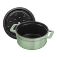 thumbnail image 2 of STAUB La Cocotte 250 mL Cast Iron Round Mini Cocotte, Sage, 2 of 9