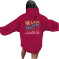 thumbnail image 2 of WEAIXIMIUNG Sweatshirts Grande Taille pour Femmes 3X Sweat à Capuche Décontracté Col Rond Imprimé Lettres Anglaises, 2 of 3