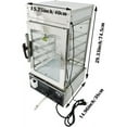 thumbnail image 2 of 5 Layers Electric Hot Food Warmer Display Case Hot Dog Steamer Warmer 86-230℉ 110V, 2 of 12
