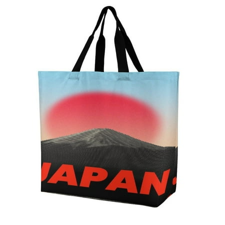 Japan Fuji Mountain T-shirt Women s Casual Shoulder Bag Shopping Bag Lady Handbag Eco Reusable Large Tote Shopper Storage Bags