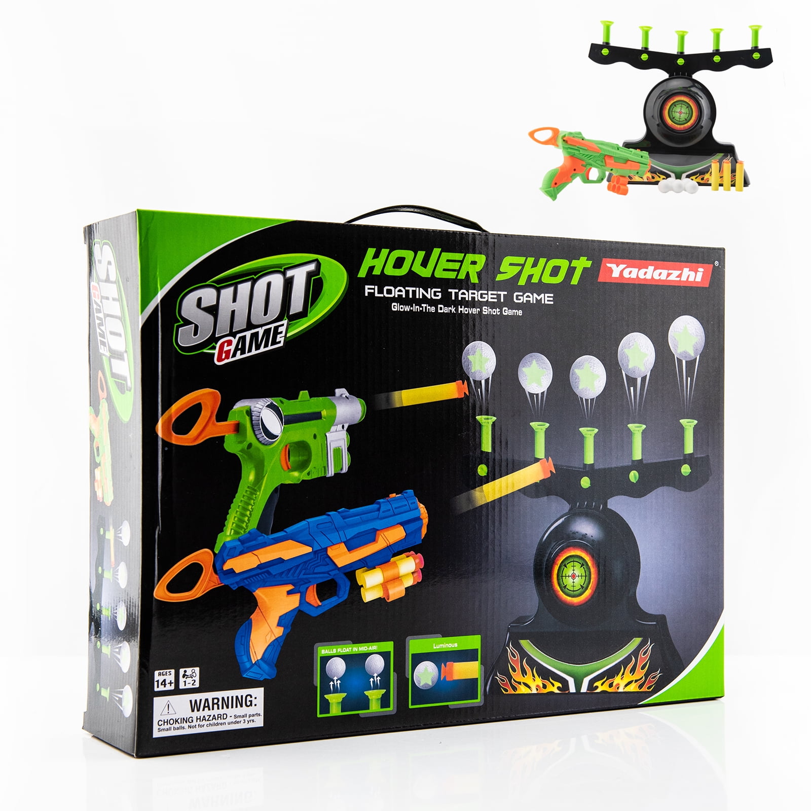 Air Shot Battery Operated Hovering Ball Shooting Game plus Blasters 