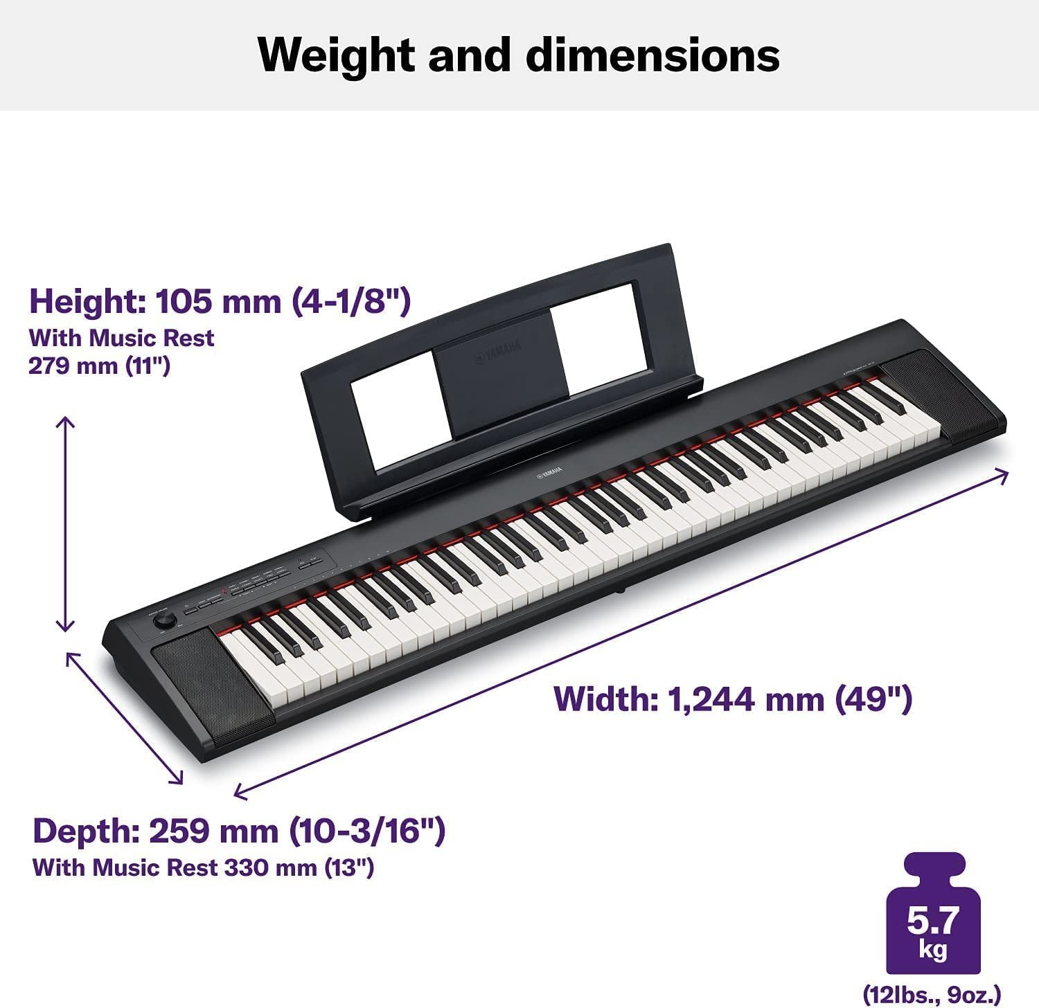 Yamaha NP32 76-Key Lightweight Portable Digital Music Piano with