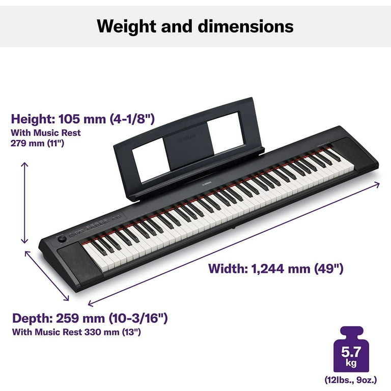 Yamaha NP32 76-Key Lightweight Portable Digital Music Piano with