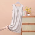 thumbnail image 2 of Shadoumai Womens Summer Nightgowns Sleeveless Plus Size Crew Neck Chemise Nightgown Long Soft Nightwear Loose Nightshirts, 2 of 5