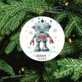 thumbnail image 5 of Ceramics Ornaments Custom Robot Keepsake Ceramic Ornament Vintage Robot Snowflake Christmas Tree Ceramic Ornament Decoration Holiday Present, 5 of 5