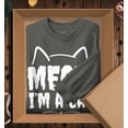 thumbnail image 3 of S4E Men's Meow I'm A Cat Long Sleeve ShirtXXX-Large Charcoal, 3 of 4