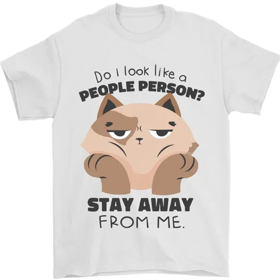 Hot Trending Do I Look Like a People Person Funny Cat T-Shirt Design Preview Only