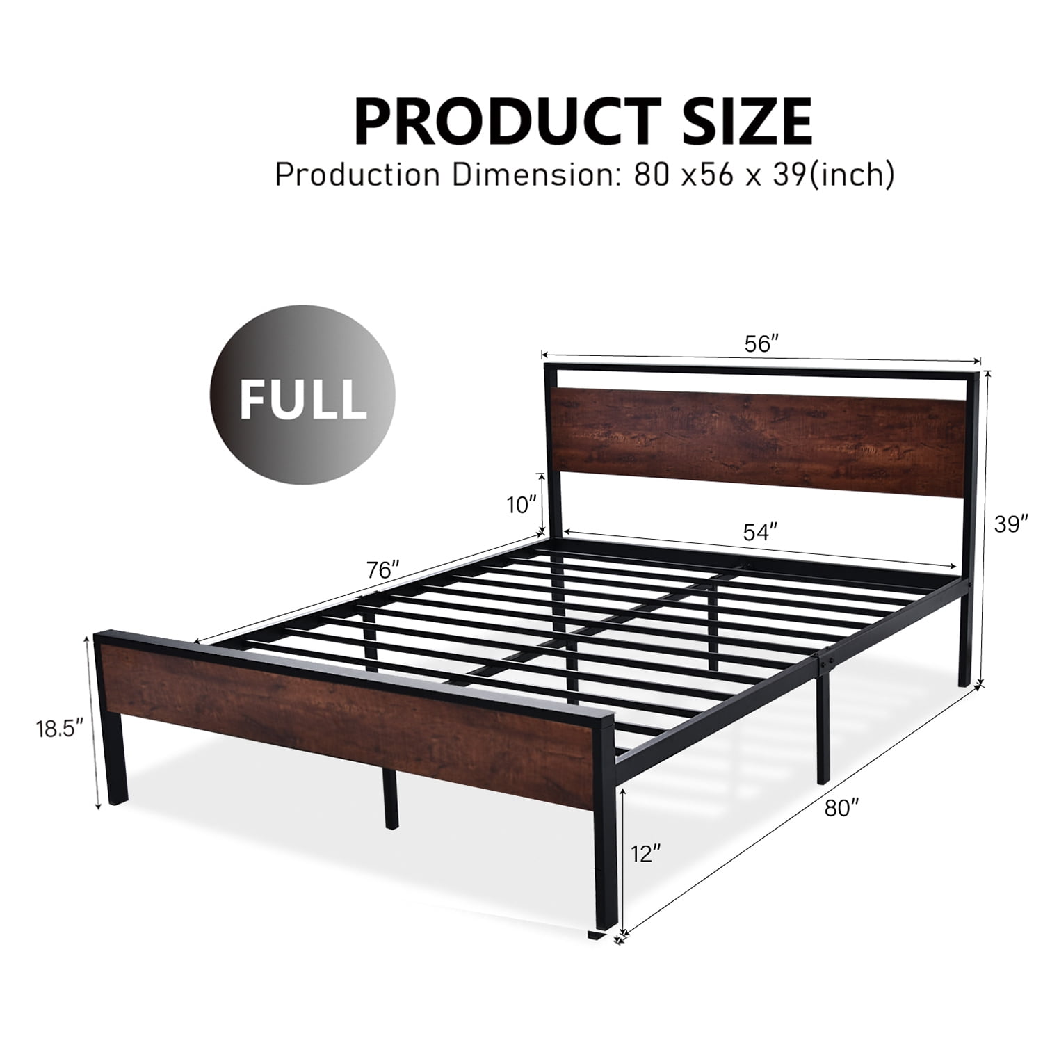 Amolife Queen Size Heavy Duty Metal, Amolife Queen Size Heavy Duty Metal Bed Frame