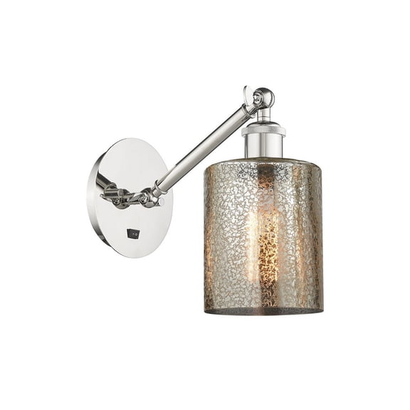317-1W-PN-G116-LED-Innovations Lighting-Caledonia - 1 Light Wall Sconce In Industrial Style-11.38 Inches Tall and 5.3 Inches Wide Polished Nickel