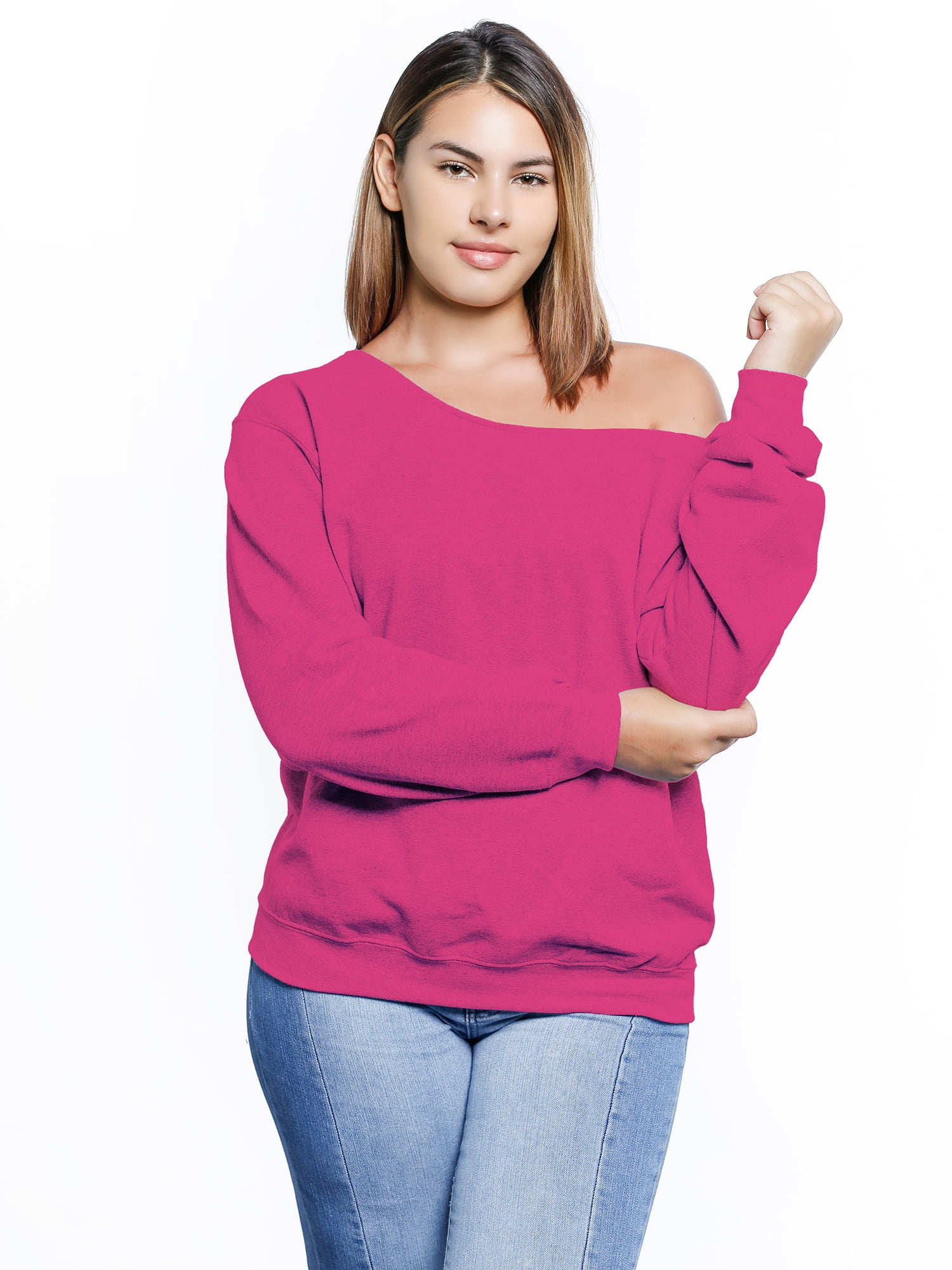 Awkward Styles Off Shoulder Sweatshirt Plus Size Clothing for Women Plus Size Off The Shoulder Cute Curvy Sweatshirt for Women Cute Plus Size Tops Women's Sweater Off The Shoulder -