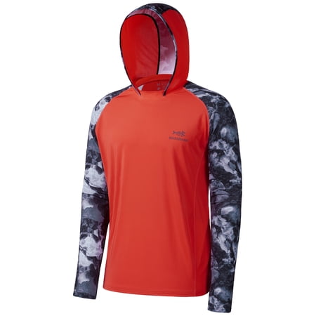 Bassdash Men's UPF 50 Performance Fishing Shirt Cooling Hoodie Camo Long Sleeve FS17M