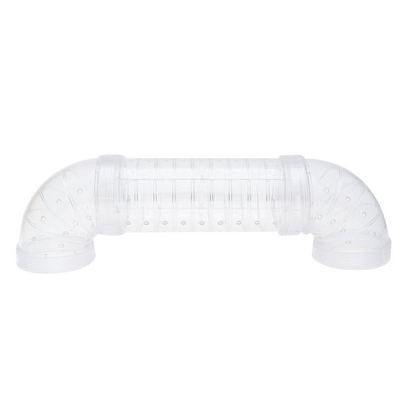 FRCOLOR Hamster Tubes DIY Hamster Tunnel Adventure External Set 3pcs Transparent Curved Cage Tunnel Hamster Maze Tube Excercise Toy Kit Cage Tunnel Toy Hamster Hamgers,33.46"X7.87"X0.39"