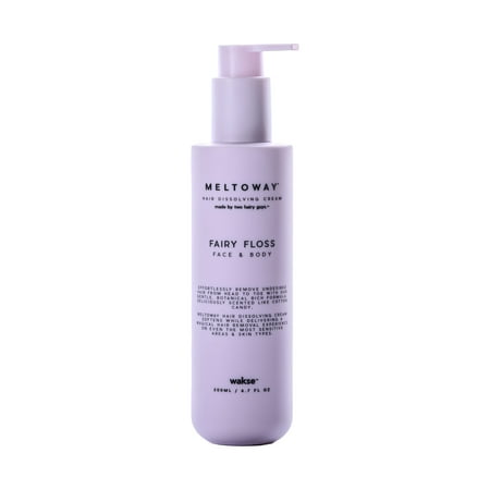 Meltoway by Wakse Fairy Floss Hydrating Hair Removal Cream Cotton Candy Scented for Legs & Body, 6.7oz Bottle
