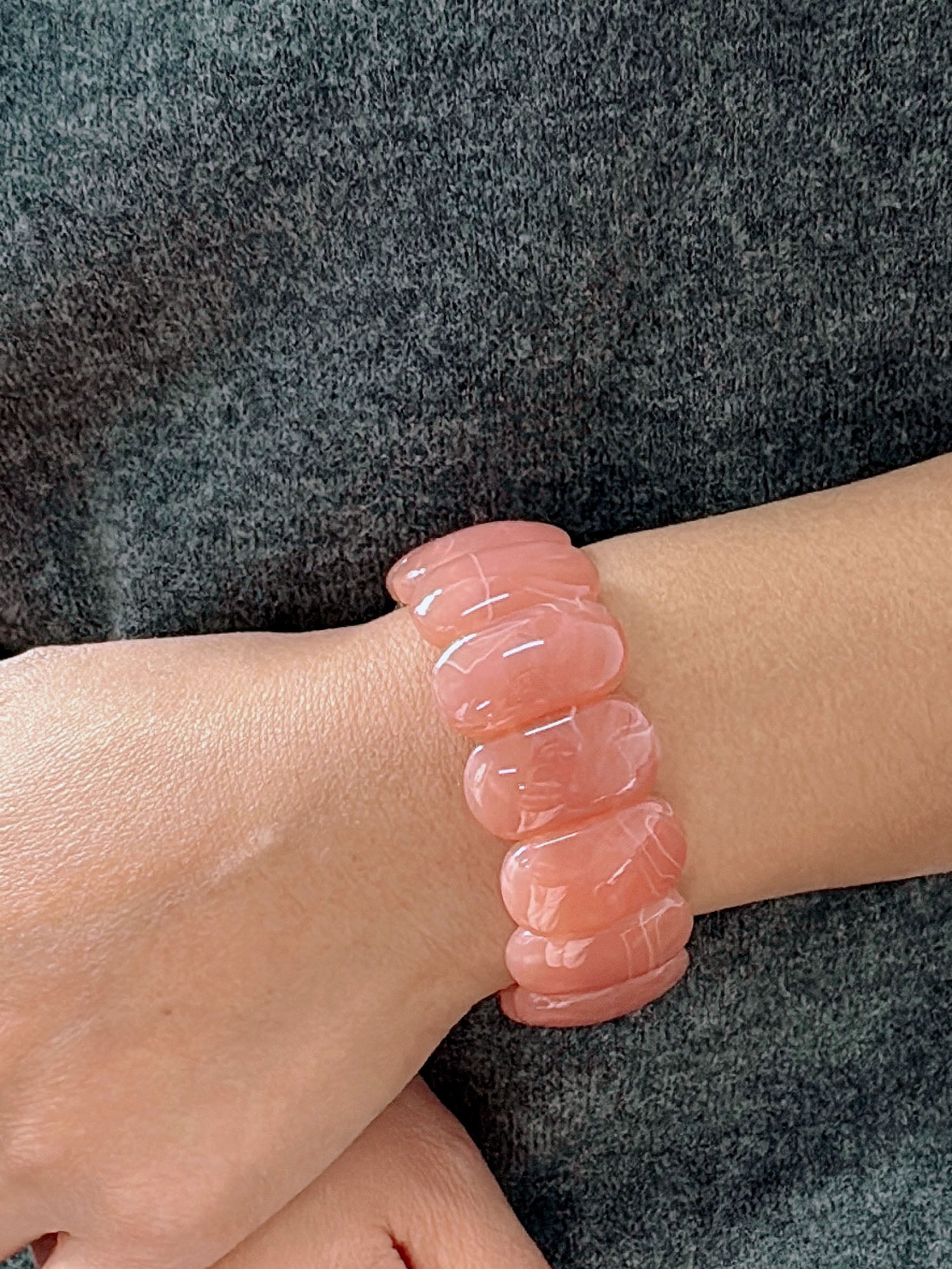 Time and Tru Resin Stretch Pink Bangle Bracelet