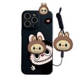 thumbnail image 3 of Para Xiaomi Redmi 9 10 10A 12 13 10C 12C 13C 14C Note 8 9 9s 10 11 12 13 Pro Say hello Labubu Funda con soporte de cuerda, 3 of 5