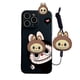 thumbnail image 3 of Para Xiaomi Redmi 9 10 10A 12 13 10C 12C 13C 14C Note 8 9 9s 10 11 12 13 Pro Say hello Labubu Funda con soporte de cuerda, 3 of 5