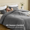 thumbnail image 3 of Sleep Zone 85gsm Luxury Plush Solid Microfiber Comforter Set, All Season Ultra Soft Bedding, Twin/Twin-XL Gray, 3 of 10
