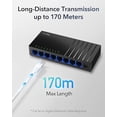 thumbnail image 3 of Cudy GS108D 8 Port Gigabit Ethernet Network Switch,Ethernet Splitter - Desktop, Fanless, Traffic Optimization, Plug and Play, 3 of 9