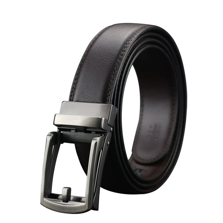 Gallery Seven Mens Leather Ratchet Belt - Adjustable Click Belt for Men - Black