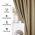 thumbnail image 3 of Deconovo Rod Pocket Blackout Curtains Pack of 2, Thermal Insulated Window Treatments for Bedroom, Khaki, 42"W x 63"L, 3 of 9