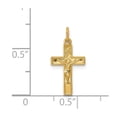 thumbnail image 2 of 14K Yellow Gold Charm Pendant Themed 19 mm 10 Inri Crucifix, 2 of 3