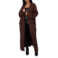 thumbnail image 1 of Txlixc Estilo de moda de las mujeres juego abierto chaqueta de manga larga de color sólido Txlixc moda, 1 of 8