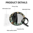 thumbnail image 4 of Turtle 2pcs PU Leather Round Bag Tags Suitcase Handbag Tags with Privacy Cover and Name ID Tag for Travel Luggage, Handbags, Backpacks, School Bags, 4 of 6