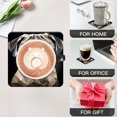 thumbnail image 3 of BaHomeck Drink Coasters Set Of 4 With Holder Pug Dog On Black Background Water Absorbent Ceramic Coasters Tabletop Protection,Suitable For Various Cup,Home Decor, 3 of 4