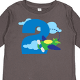 thumbnail image 4 of Inktastic 2nd Birthday Airplane Pilot Boys Long Sleeve Toddler T-Shirt, 4 of 5