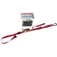 thumbnail image 2 of Red 1" x 69" Ratcheting Buckle Tiedowns with Integrated Soft Hooks, 2 of 2