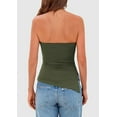 thumbnail image 3 of PRETTYGARDEN Womens Summer Tube Tops Trendy Strapless Ruched Going Out Tops Outfits Asymmetrical Bandeau Shirts, 3 of 8