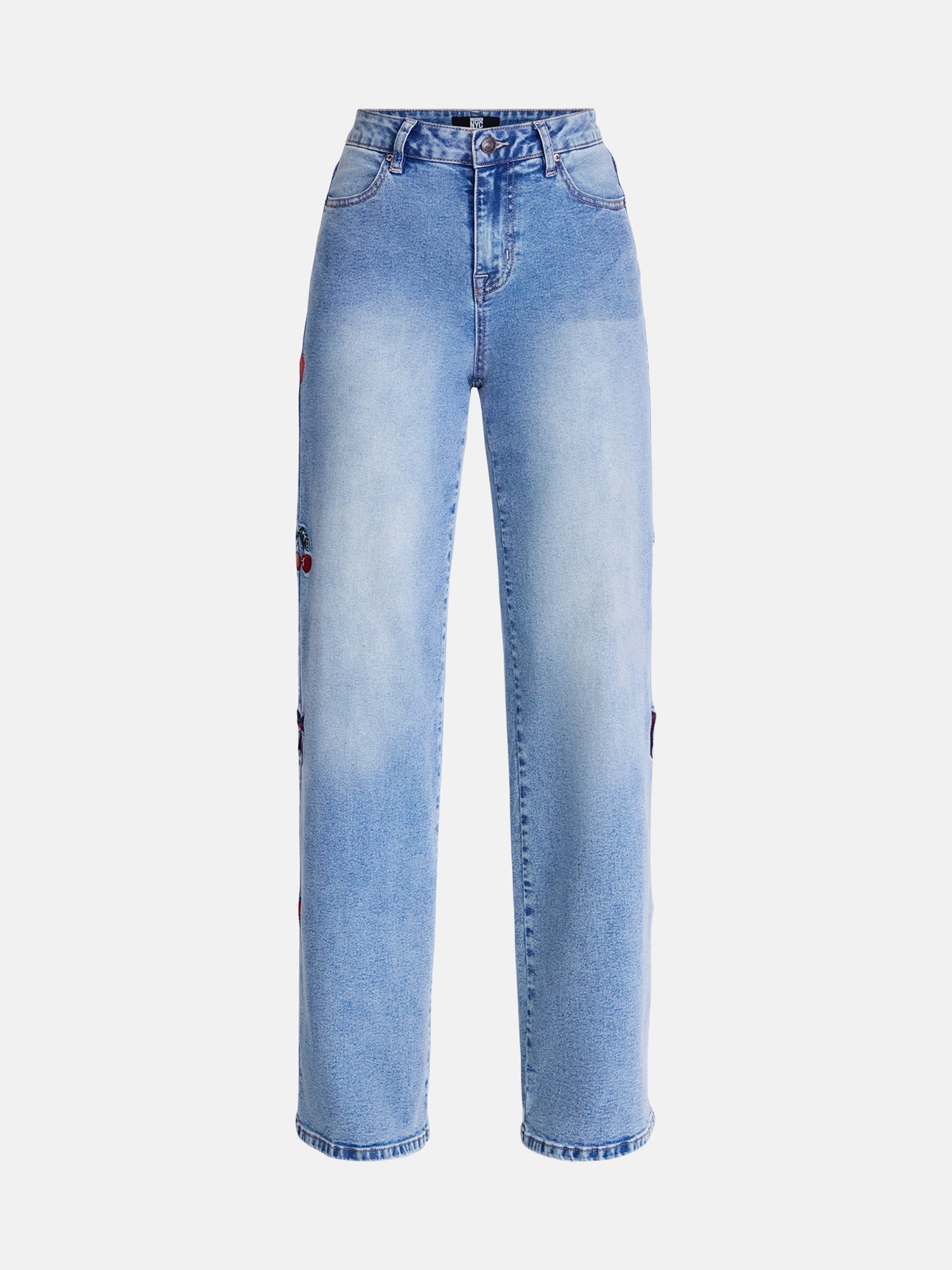 Madden NYC Women’s Ultra 90's Jeans with Icon Embroidery, 32'' Inseam, Sizes 00-18