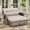 Beige, variant on Gymojoy Outdoor Daybed Set Patio Day Bed Rattan Lounge Sofa Bed with Thick Cushions for Backyard Porch Poolside Lawn Beach,Beige