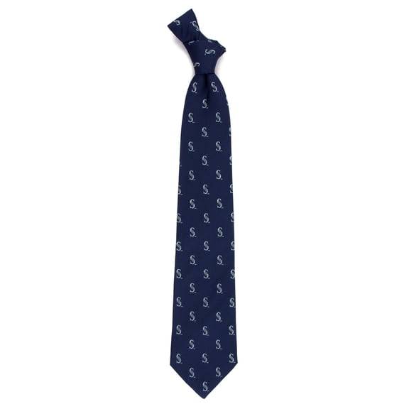 Men's Navy Seattle Mariners Echo Woven Silk Tie