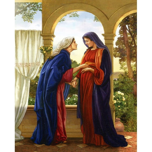 Catholic print picture - The Visitation T - 8" x 10" ready to be framed