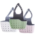 thumbnail image 2 of Ganfancp Utensilios de Cocina de Doble Capa Fregadero Escurridor Cesta Esponja Piscina Almacenamiento Suministros Colgando Cesta Escurridor Estante 3Pc Liquidación 1X Rosa + 1X Verde + 1X Metro Frega, 2 of 7