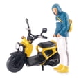 thumbnail image 1 of Adorno de escritorio de motocicletas 1/64 Sunnimix Figuras de dioramas Amarillo azul, 1 of 8