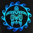 thumbnail image 3 of CafePress - Blue Tribal Turtle Sun Pajamas - Women's Short Sleeve Print T-Shirt and Pants Dark Cotton Pajama Set, 3 of 7