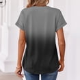 thumbnail image 4 of Bbyeadc Blouses for Women Casual Short Sleeve Collared Blouse V-Neck Tie Dye Breathable Tops Trendy Spring Tee,Black(XL), 4 of 6