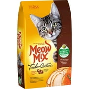 Angle View: Meow Mix Tender Centers Salmon & Turkey Flavors with Vitality Bursts Dry Cat Food, Bonus Bag, 3.3-Pound
