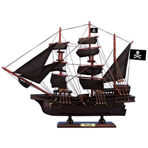 Wooden Whydah Gally Black Sails Pirate Ship Model 15" - Ship Decor - Model Boat