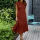 thumbnail image 5 of Maxi vestido bohemio de manga corta para mujer, vestidos largos para el sol en la playa Fridja  qw2188, 5 of 7