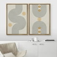 thumbnail image 3 of IDEA4WALL Framed Canvas Print Wall Art Set Geometric Mid-Century Yellow Black Spirals Nature Illustrations Modern Art Decorative for Living Room, Bedroom, Office - 16"x24"x2 Natural, 3 of 5