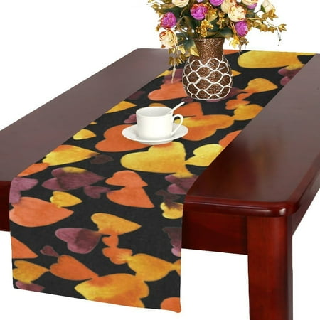 

MYPOP watercolor hearts Table Runner 14x72 inches