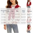 thumbnail image 3 of BLVB Kids Girls Valentine's Day Heart Pattern Knit Sweater Fashion Outfit Cute Pullover with Shawl 9-15 Years(Beige,11-12 Years), 3 of 7