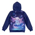 thumbnail image 5 of Pzuqiu Axolotl Hoodies for Kids Comfortable Warm Fall Outfits Fashion Clothing Lightness Personalized Girls Long Sleeve Hooded Sweatshirt Fall Winter Clothes for Girls 4-5, 5 of 7