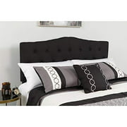 BizChair Tufted Upholstered Twin Size Headboard in Black Fabric
